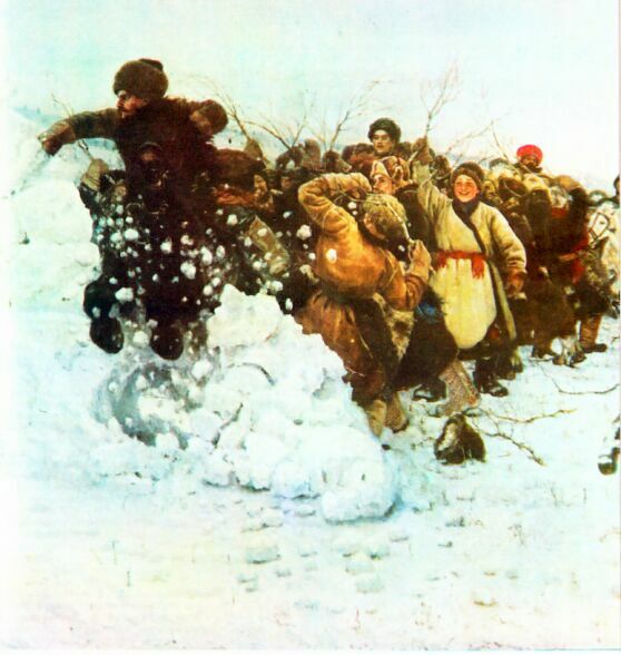 В. Суриков.
Взятие снежного городка.
Фрагмент.
1891 г.