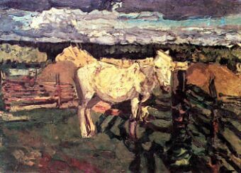Л. Туржанский
Август, солнце (Белая лошадь).
Масло. 1923 г.