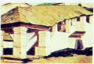 Смоленск. Крыльцо женского монастыря. 1903. Масло.
