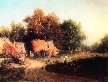 Ф. Васильев.
Деревенский пейзаж.
1869 г.